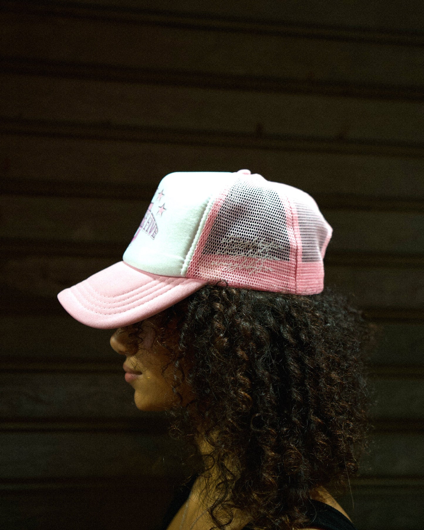Pink Rated 5 Stars Trucker Hat